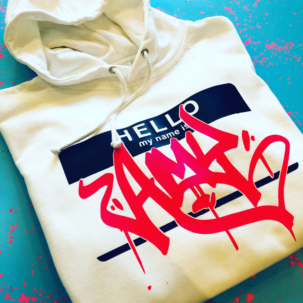 Adults Custom Hello My Name Is Hoodie